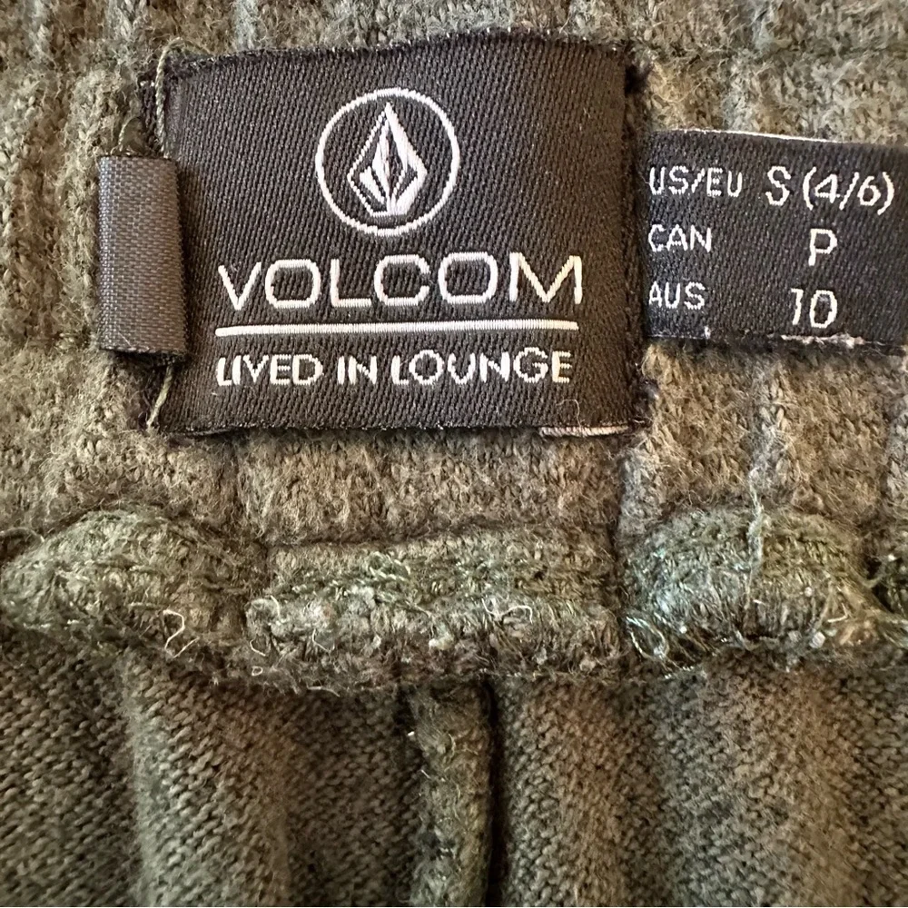 Volcom Lived In Lounge Jogger Pants Grey Green Drawstring Sweatpants Women S - Picture 8 of 9